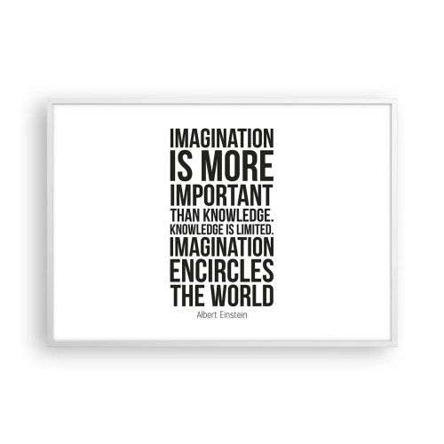 Poszter fekete keretben - Einstein a képzelet erejéről - 100x70 cm