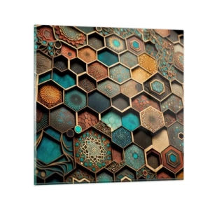 Üveg kép - Arab ornamentika - egy variáció - 30x30 cm