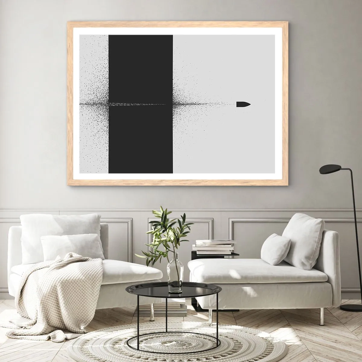 Poszter világos tölgy keretben - Egyenesen a cél felé - 70x50 cm