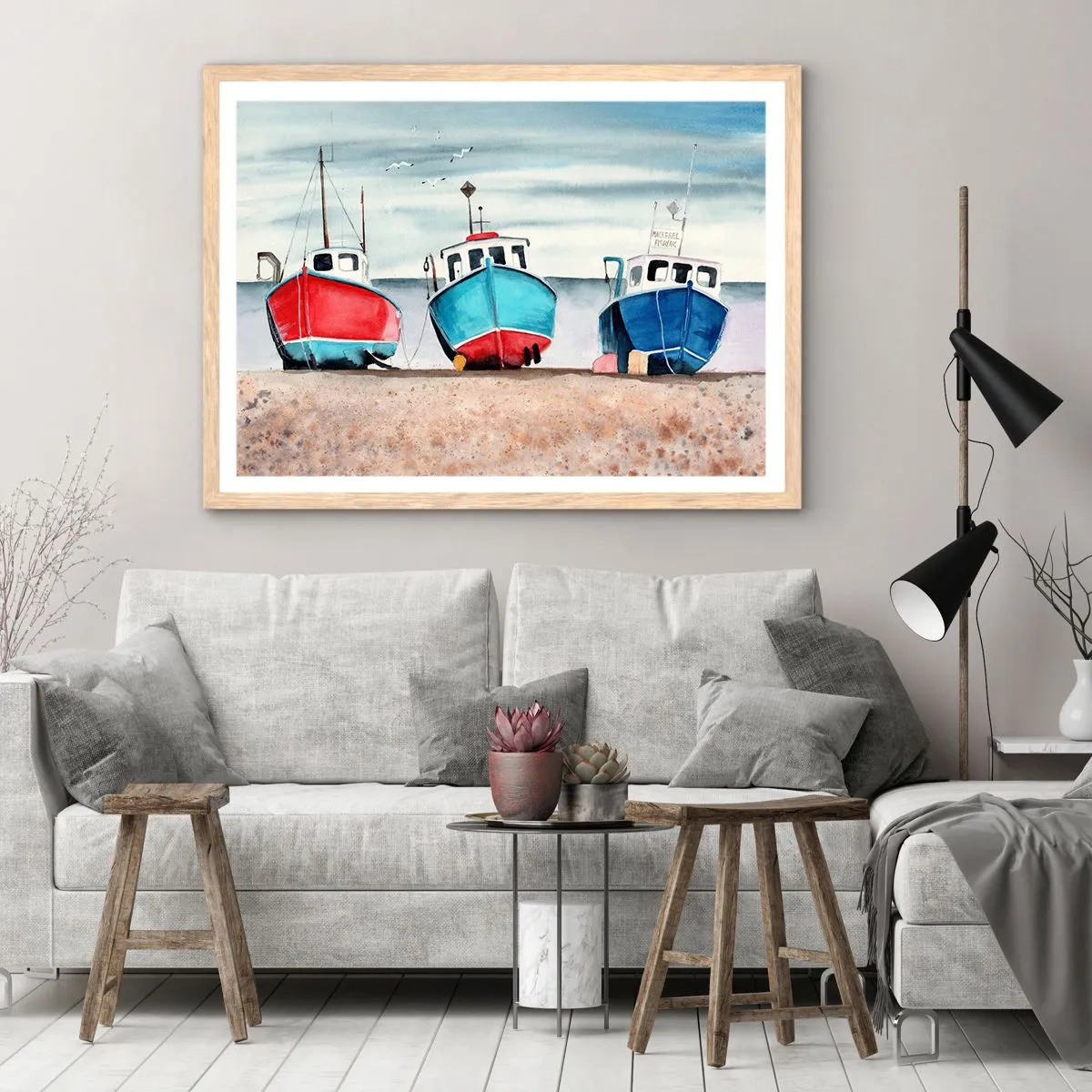 Poszter világos tölgy keretben - Fogásra készen - 100x70 cm