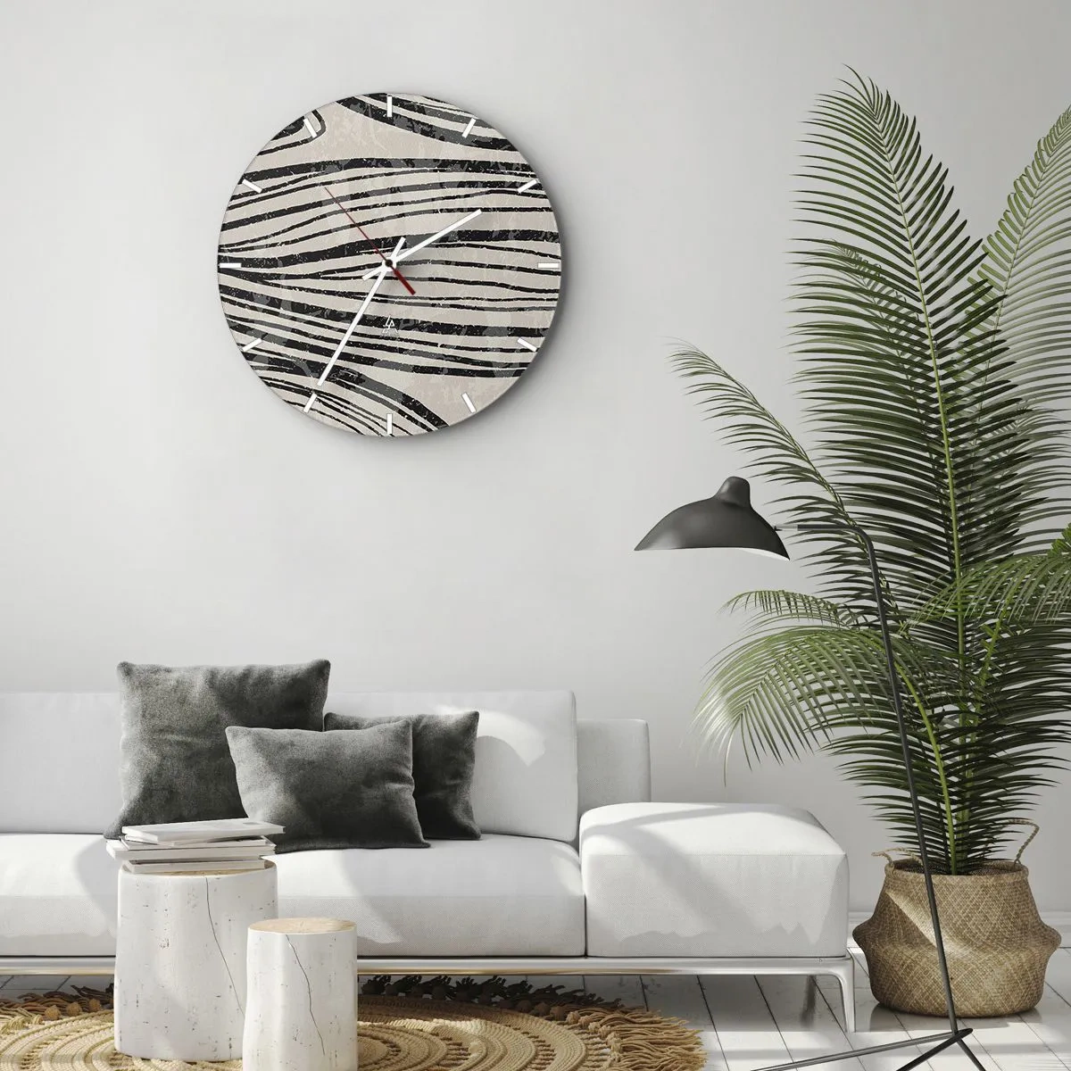 Falióra, Óra - Vonalak csobbanása - 30x30 cm