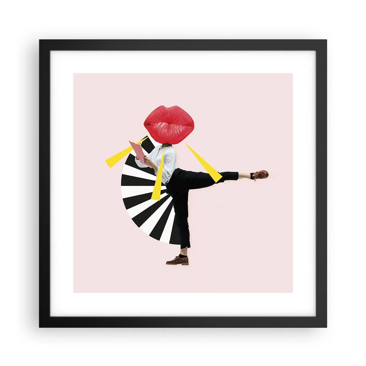 Poszter fehér keretben - Szürreális pop art - 40x40 cm