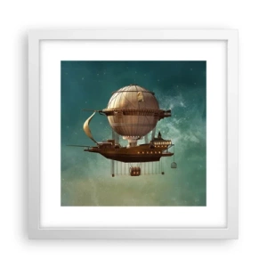 Poszter fekete keretben - Julius Verne üdvözöl - 30x30 cm