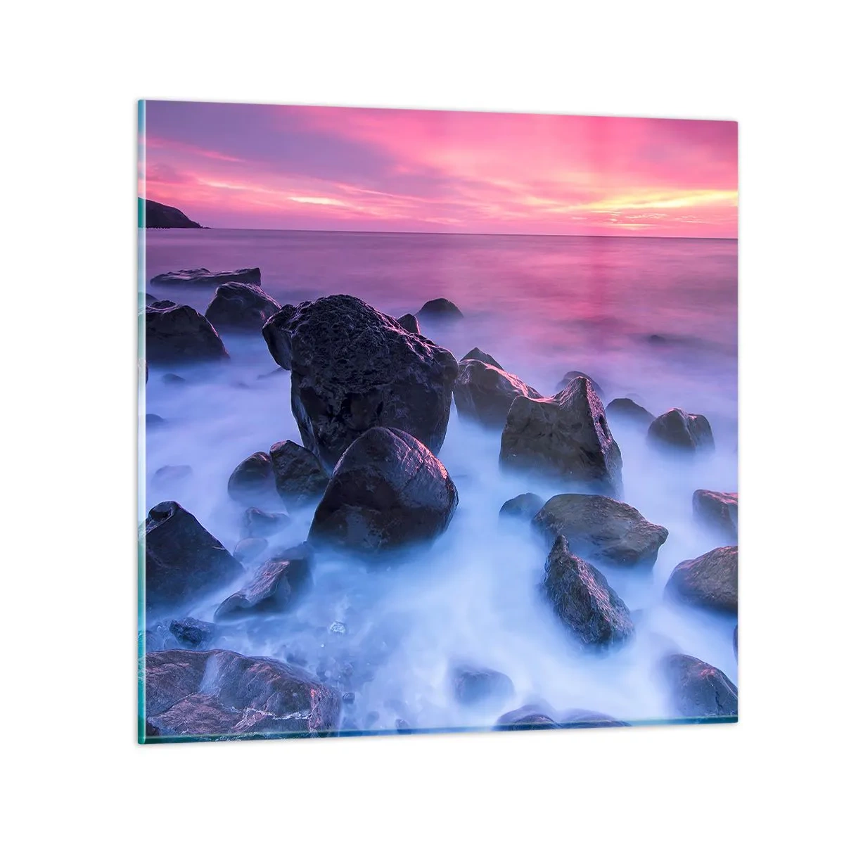 Üveg kép - Születés fényben és ködben - 60x60 cm