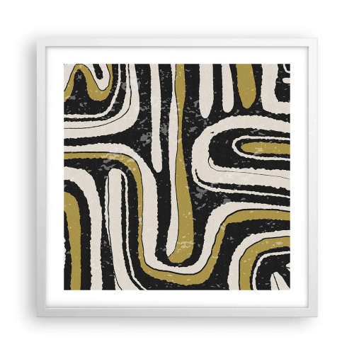 Poszter fekete keretben - Kompozíció: traktusok és sikátorok - 50x50 cm