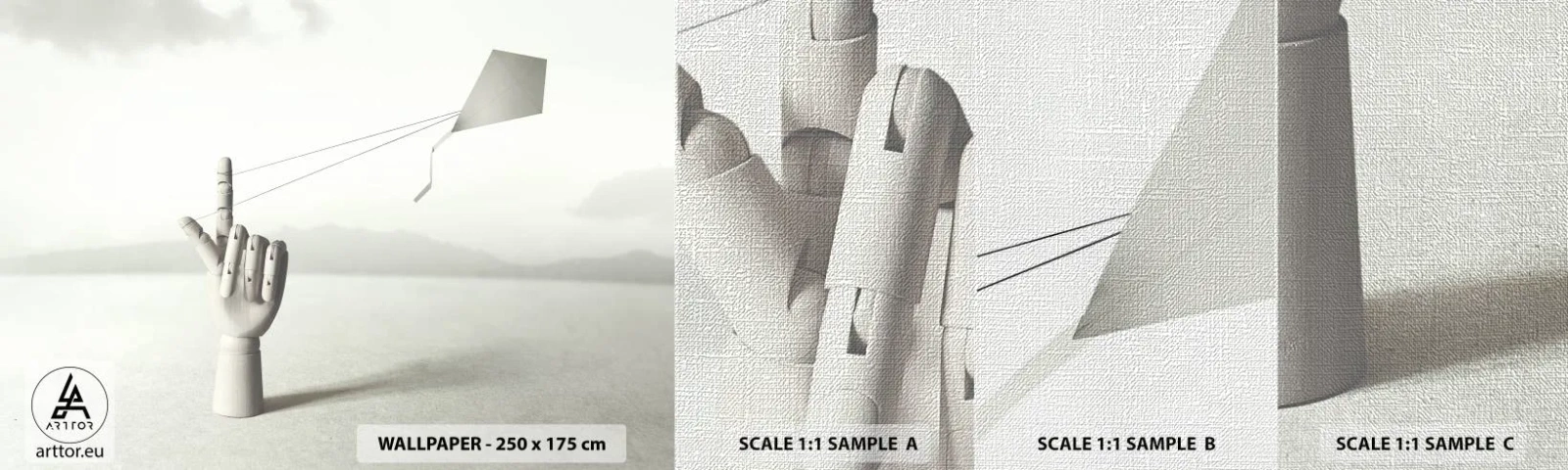 Fotótapéta Minta Premium Canvas - Erőpróba - Absztrakció, Kéz, Sárkány - 100x30 cm