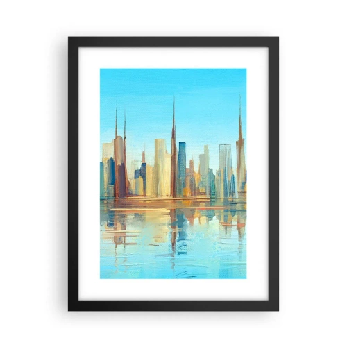 Poszter fehér keretben - Napfényes metropolisz - 30x40 cm