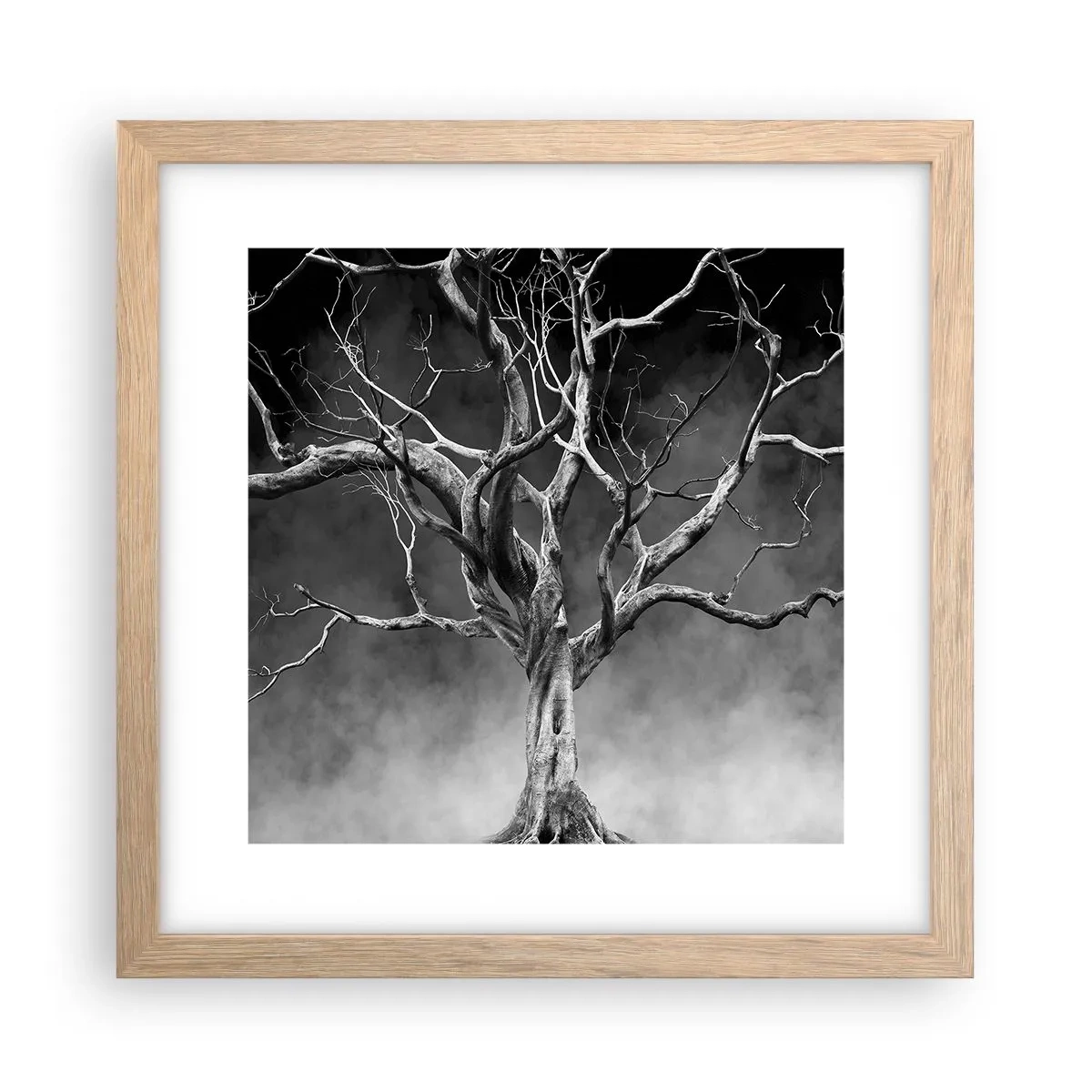 Poszter világos tölgy keretben - Ősi és szent - 30x30 cm