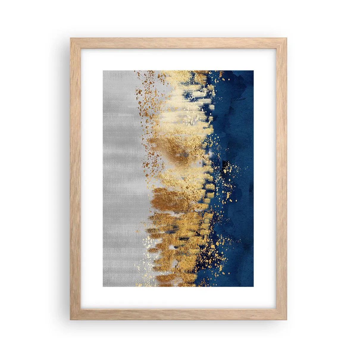 Poszter világos tölgy keretben - Modern kompozíció csillogással - 30x40 cm