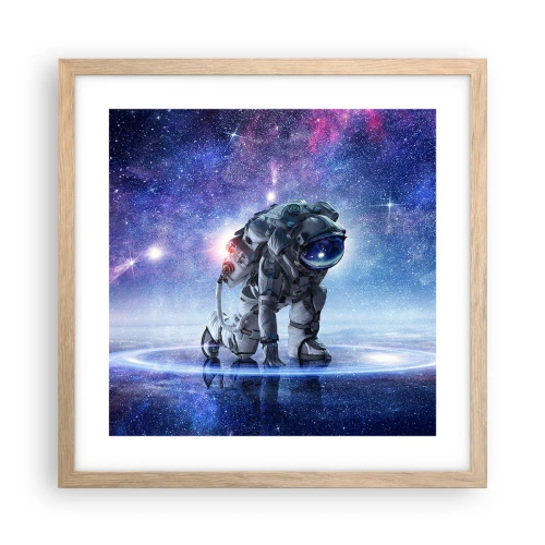 Poszter világos tölgy keretben - A csillagos ég felettem - 40x40 cm