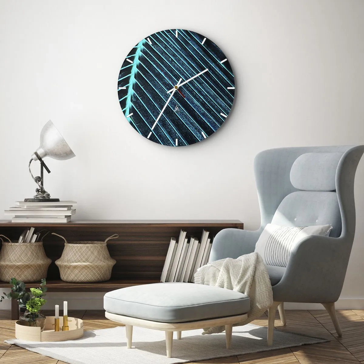 Falióra, Óra - A zöld textúrája - 40x40 cm