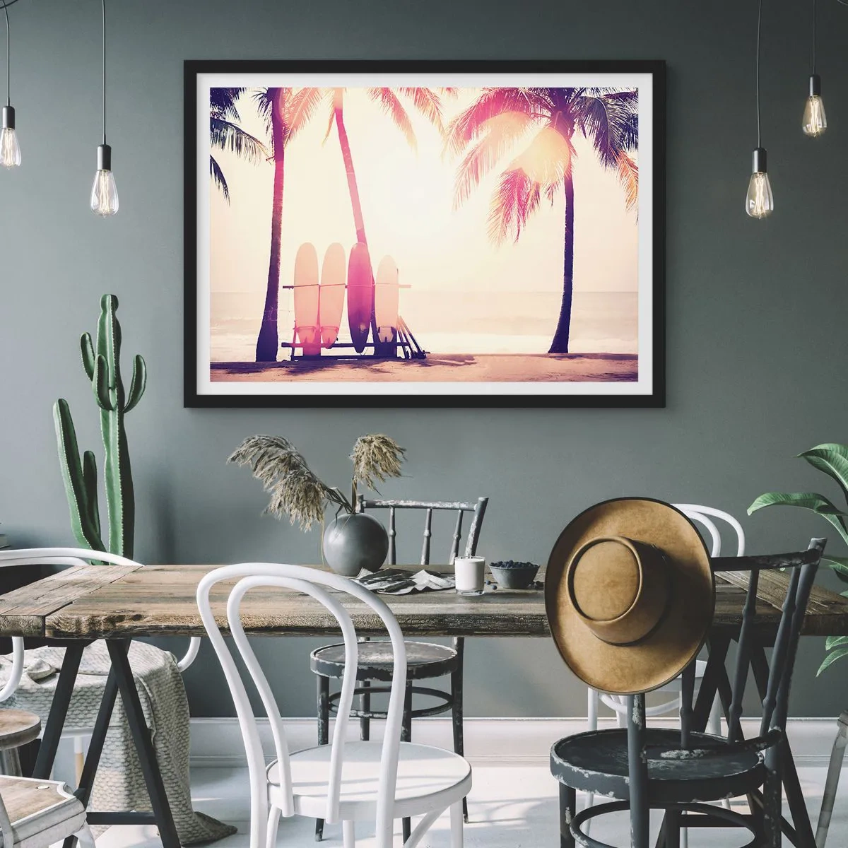 Poszter fehér keretben - Ez remek nap lesz - 91x61 cm