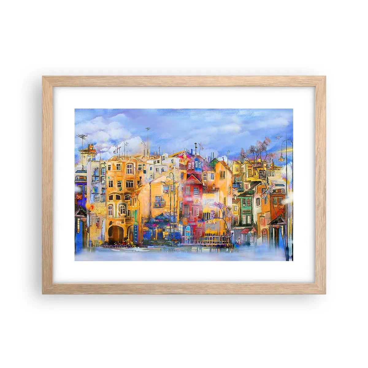 Poszter világos tölgy keretben - Együtt vagyunk - 40x30 cm