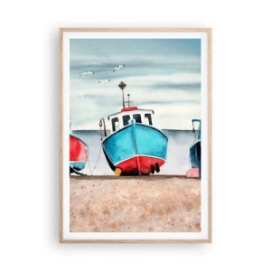 Poszter világos tölgy keretben - Fogásra készen - 70x100 cm