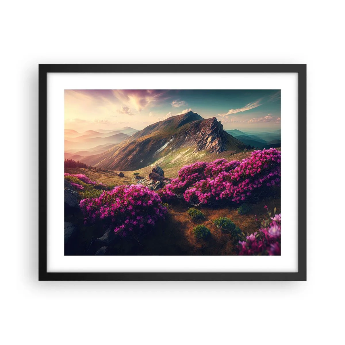 Poszter fehér keretben - Nyár a hegyekben - 50x40 cm