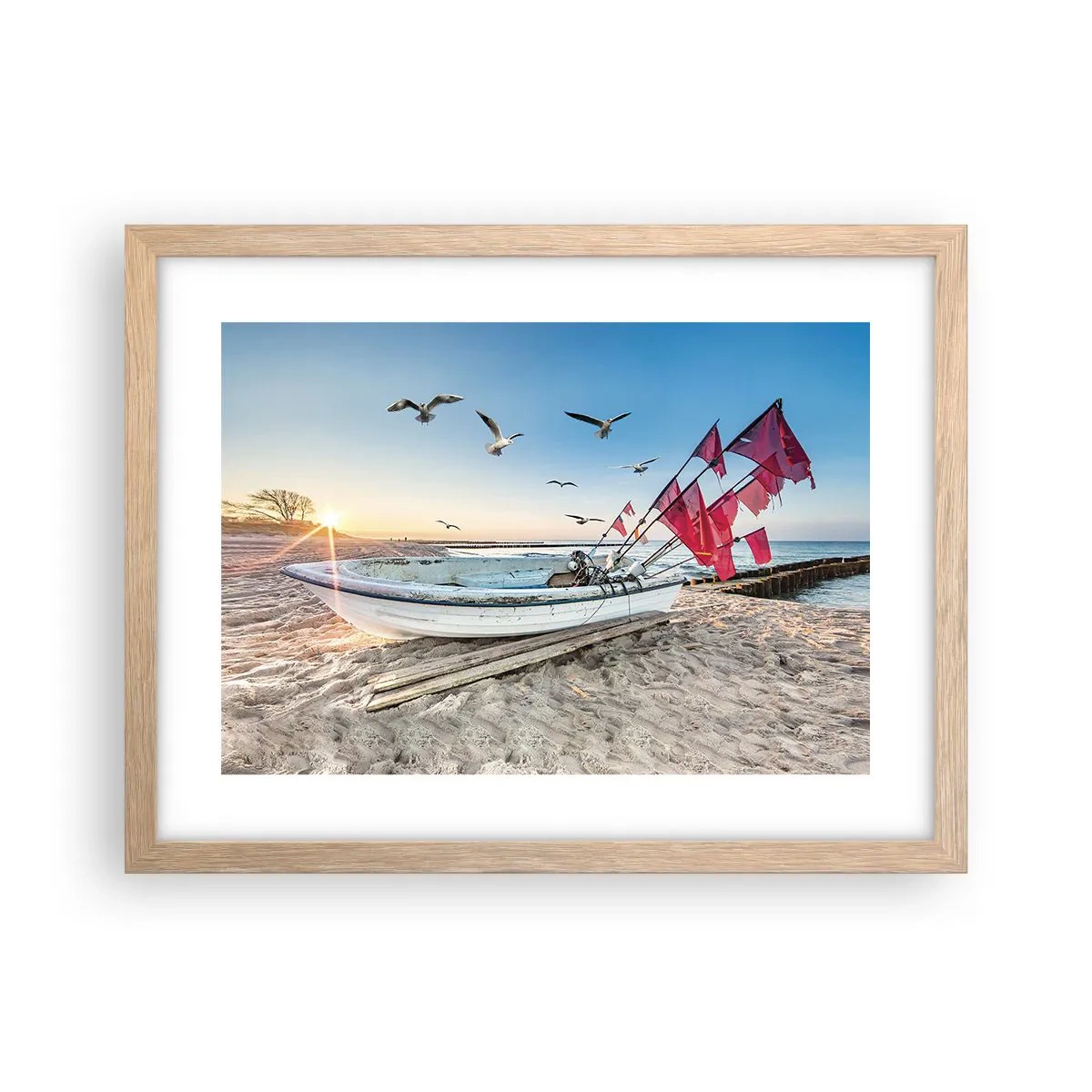 Poszter világos tölgy keretben - Megérdemelt pihenés - 40x30 cm