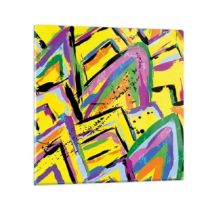 Üveg kép - Az örömében sikít - 70x70 cm