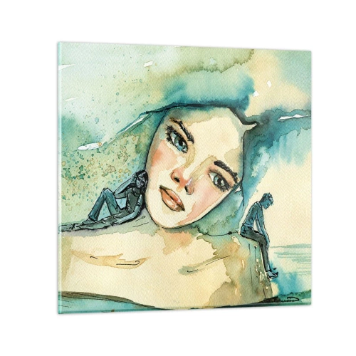 Üveg kép - Am I blue? - 30x30 cm