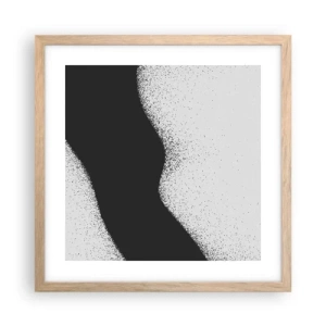 Poszter világos tölgy keretben - Folyékony egyensúly - 40x40 cm