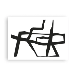Poszter - Fekete-fehér konstrukció - 70x50 cm