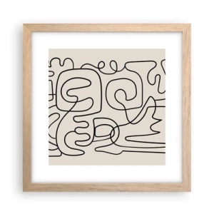 Poszter világos tölgy keretben - A nyomonkövetésben - 30x30 cm