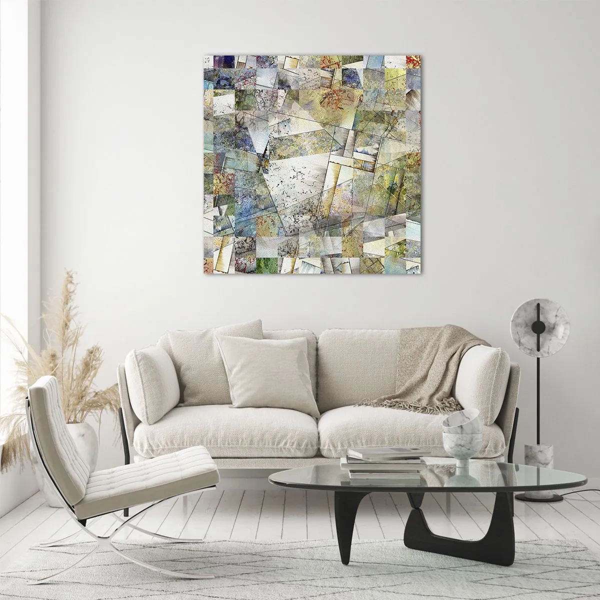 Üveg kép - Geometrikus átrendeződés - 30x30 cm