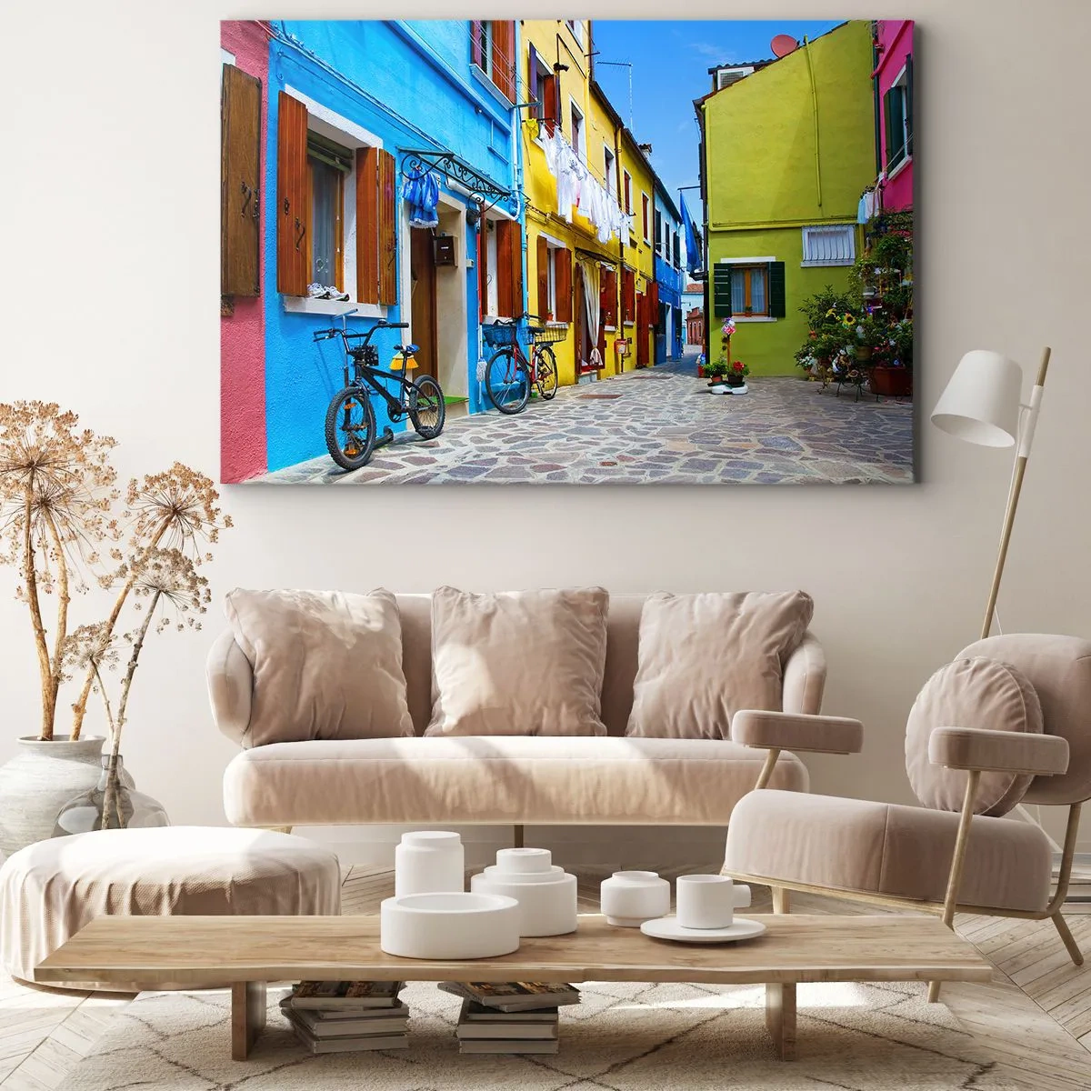Vászonkép - Pasztell, édes sikátor - 70x50 cm