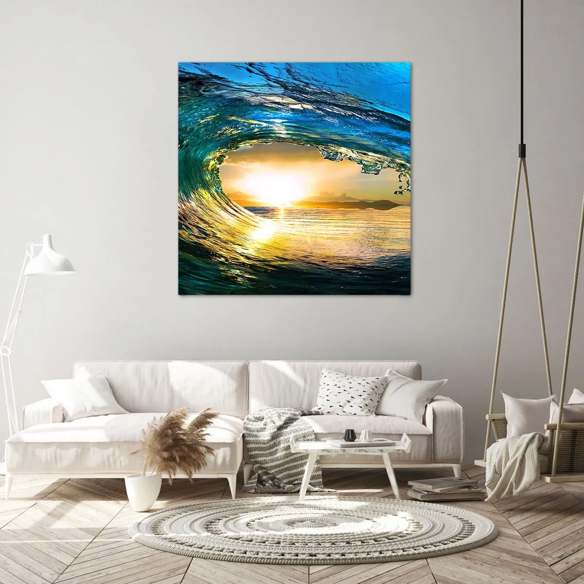 Vászonkép - Smaragd-arany kristályban - 60x60 cm