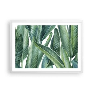 Poszter fekete keretben - Zöld önmagában - 70x50 cm