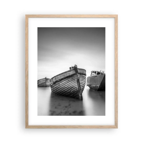 Poszter világos tölgy keretben - Csak emlékek... - 40x50 cm