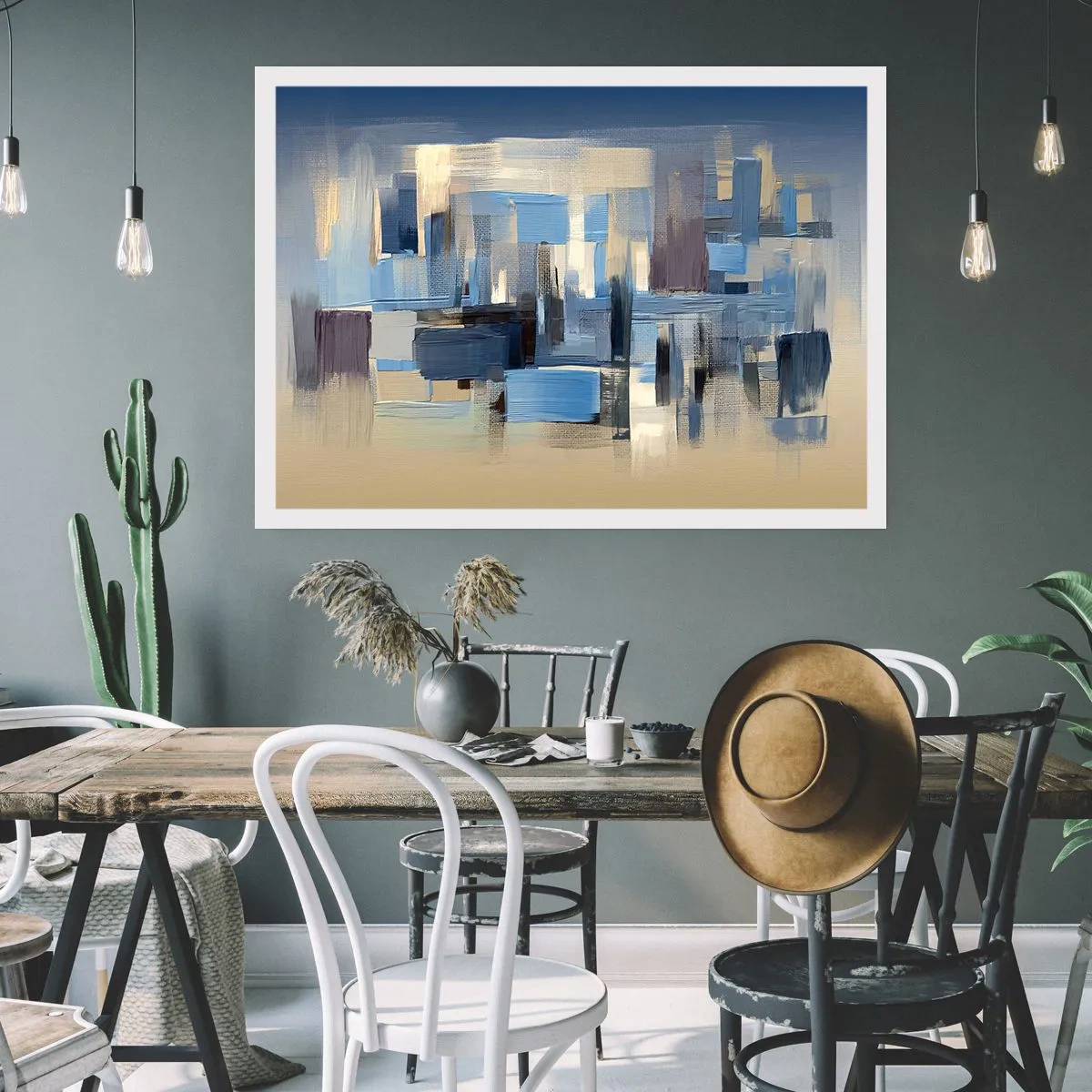 Poszter - Kék építmény - 100x70 cm