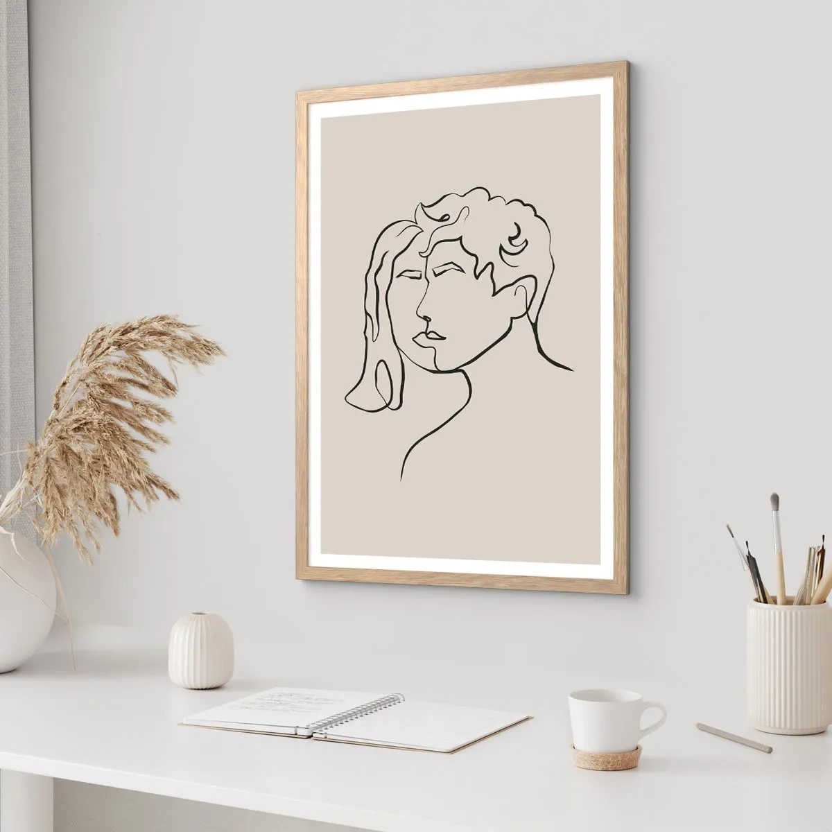 Poszter világos tölgy keretben - És egységgé vált - 50x70 cm