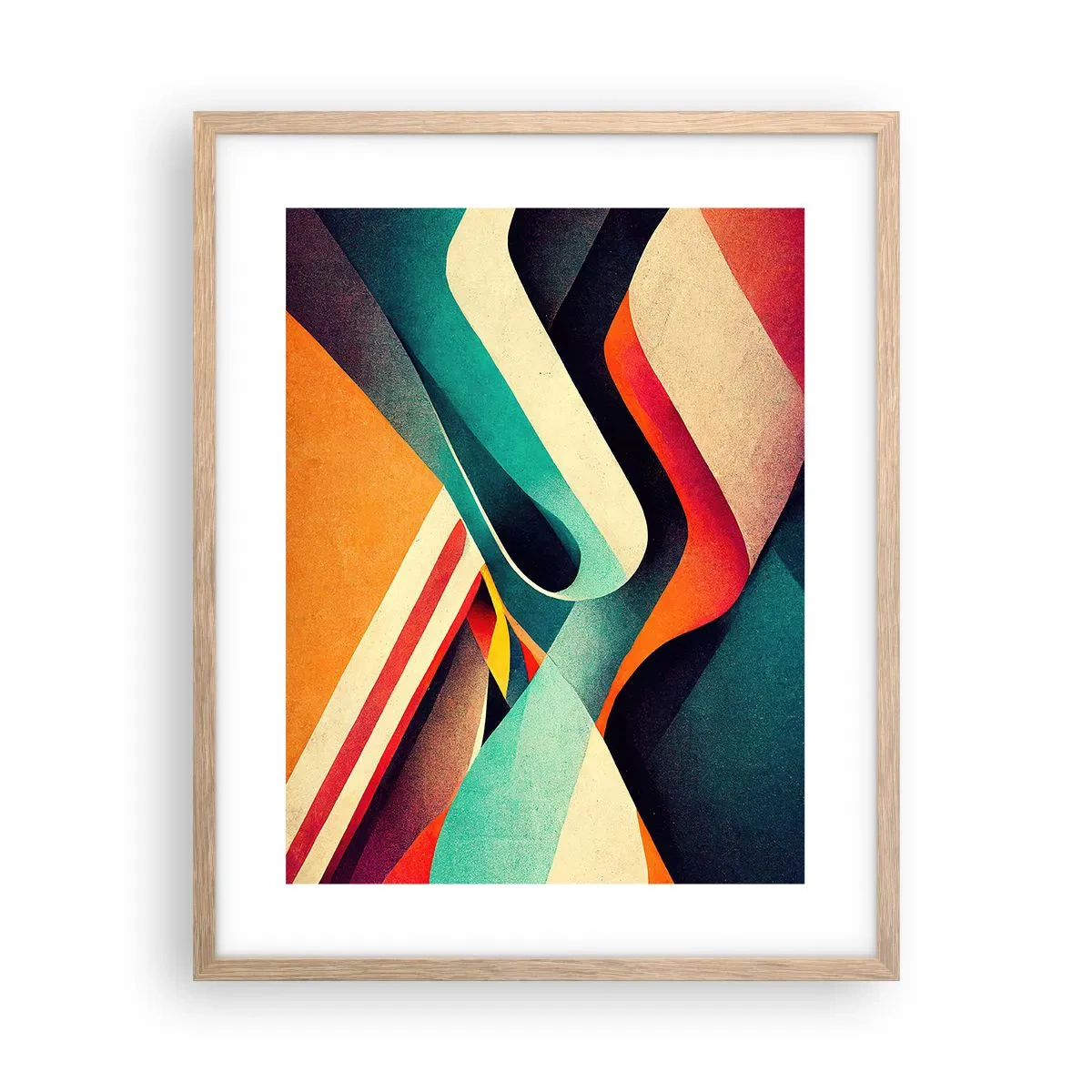 Poszter világos tölgy keretben - Intenzív kompozíció - 40x50 cm