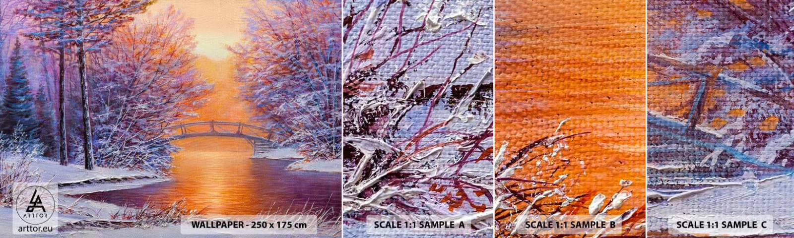 Fotótapéta Minta Öntapadós Deluxe Sticker - Találkozzunk itt - Tájkép, Park, Híd - 100x30 cm