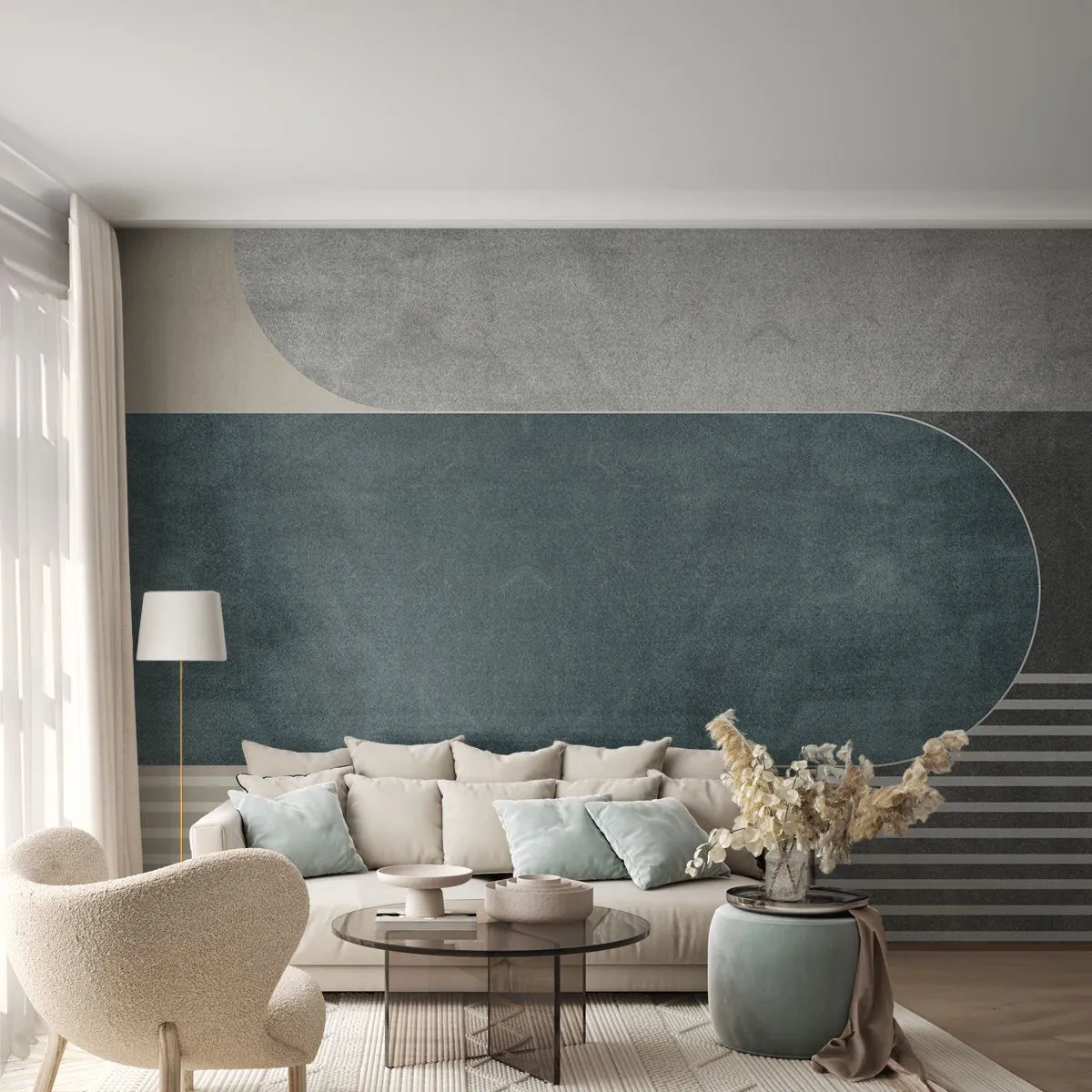 Egyedi tapéta Standard Eco - Vízszintes kompozíció - Minimalizmus, Alakzatok, Pasztell