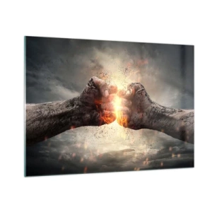 Üveg kép - Harcolj - 100x70 cm