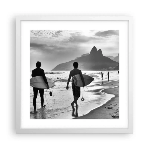 Poszter fekete keretben - Egyhullámú szamba - 40x40 cm