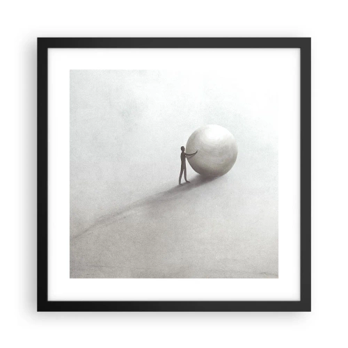 Poszter fehér keretben - Az élet játéka - 40x40 cm