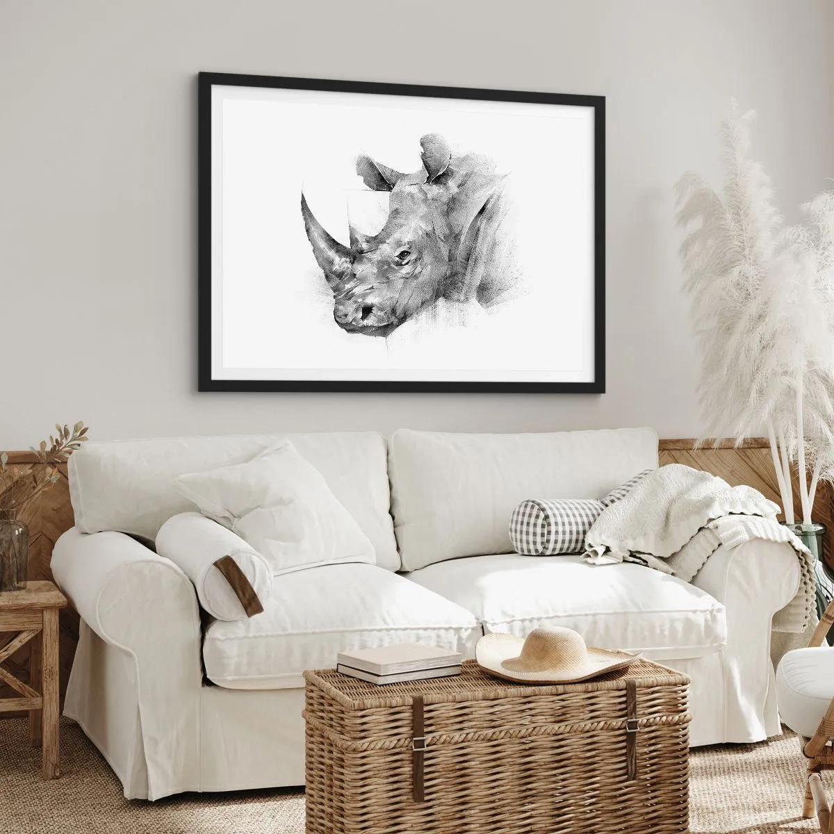 Poszter fehér keretben - Afrikai portré - 70x50 cm