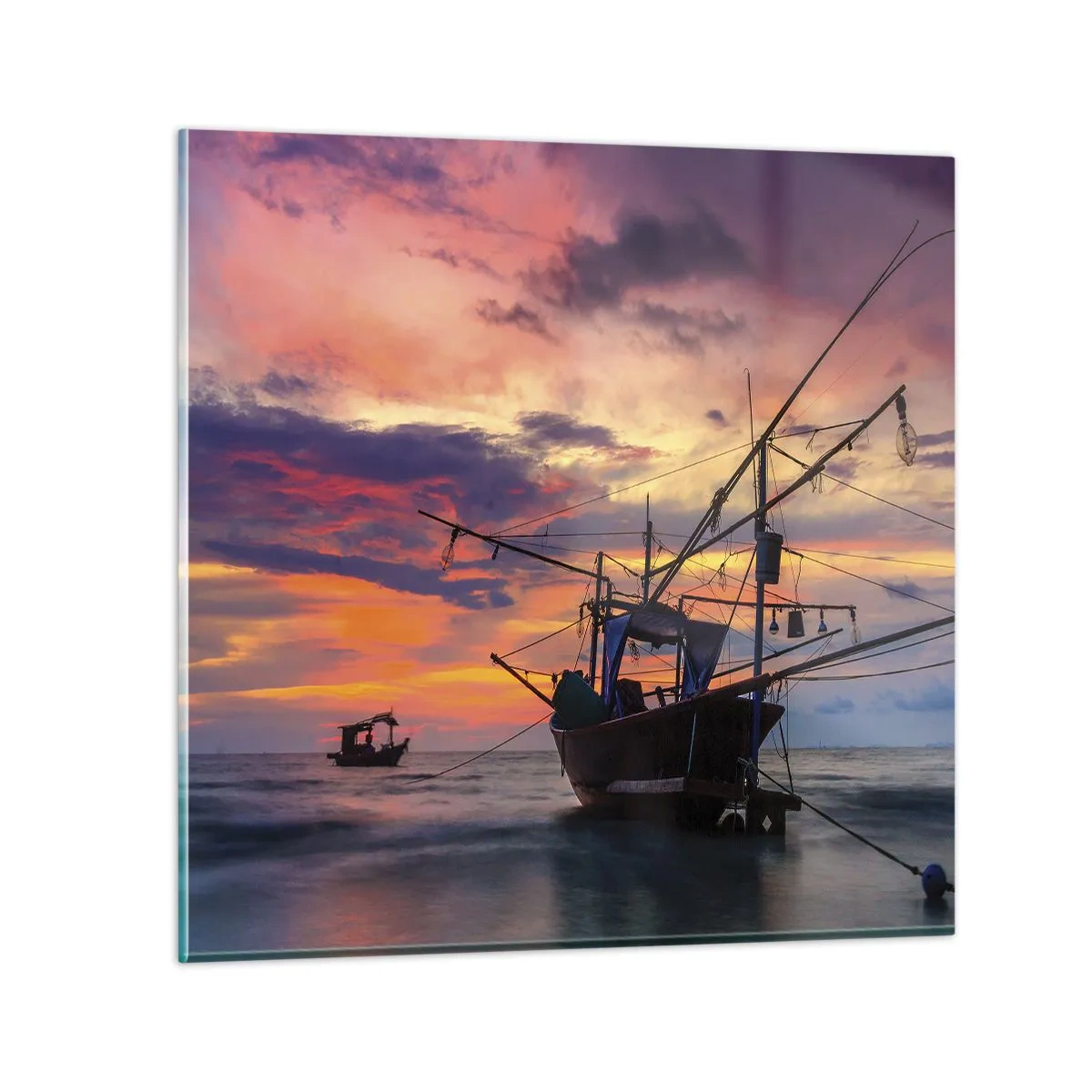 Üveg kép - Egzotikus este - 70x70 cm