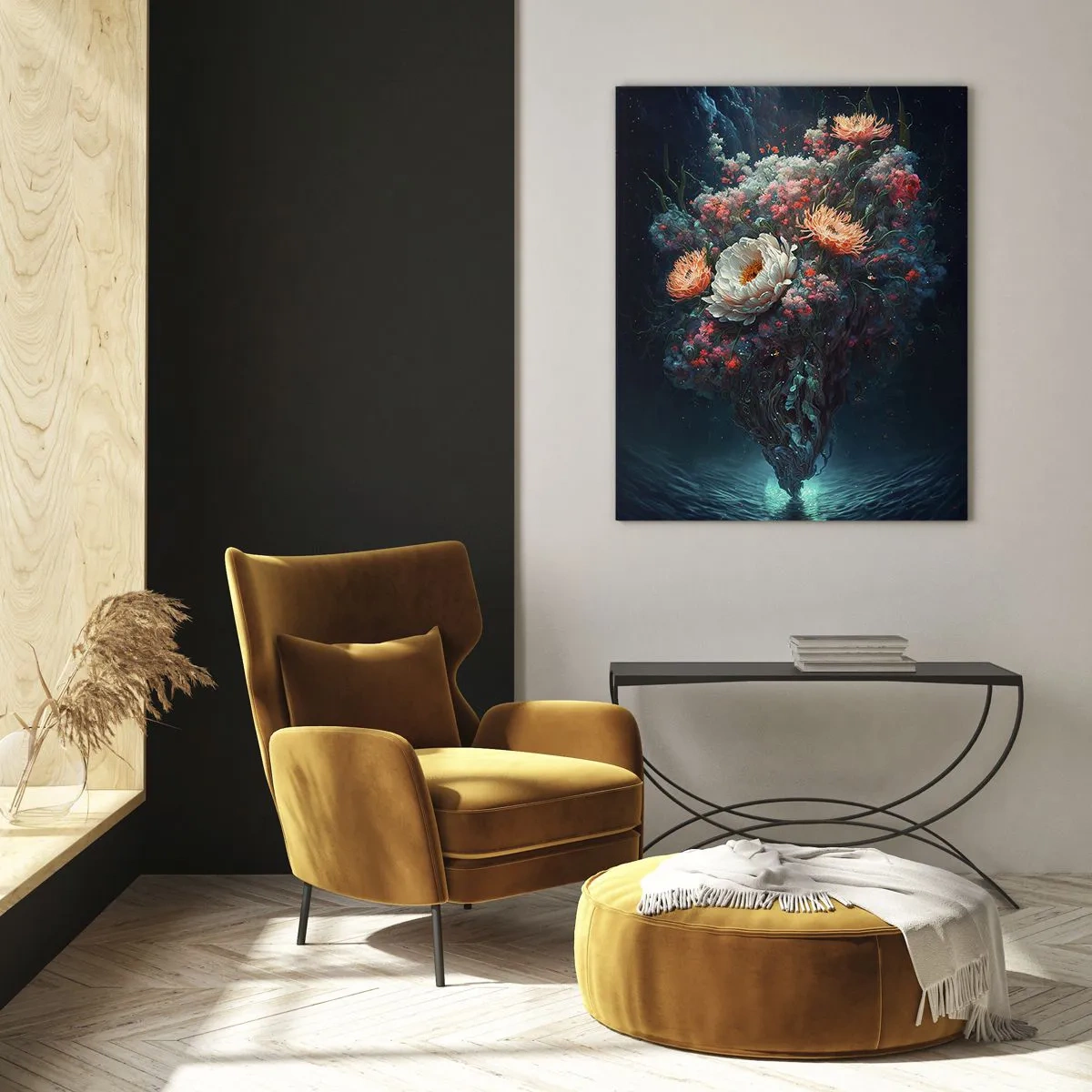 Üveg kép - Furcsa kert - 50x70 cm