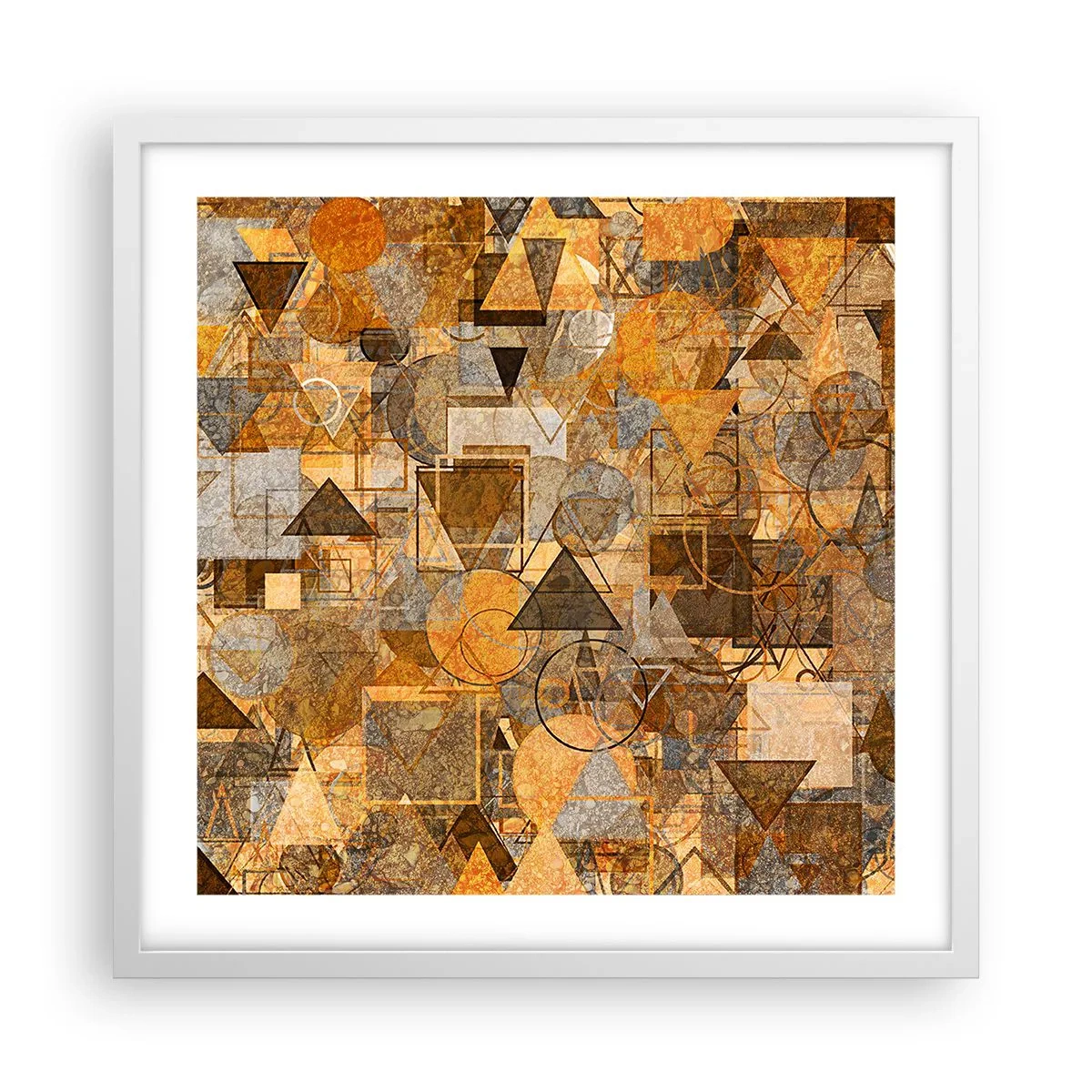 Poszter fekete keretben - Formában a világ - 50x50 cm