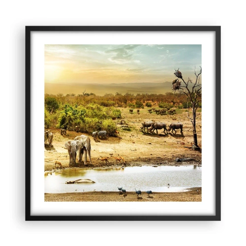 Poszter fehér keretben - „Z Edenu zaś wypływała rzeka…" - 50x50 cm