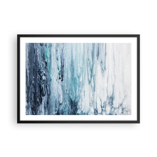 Poszter fehér keretben - Kék jégcsapok - 70x50 cm
