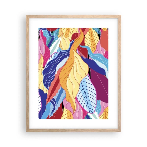 Poszter világos tölgy keretben - Színes rendetlenség - 40x50 cm