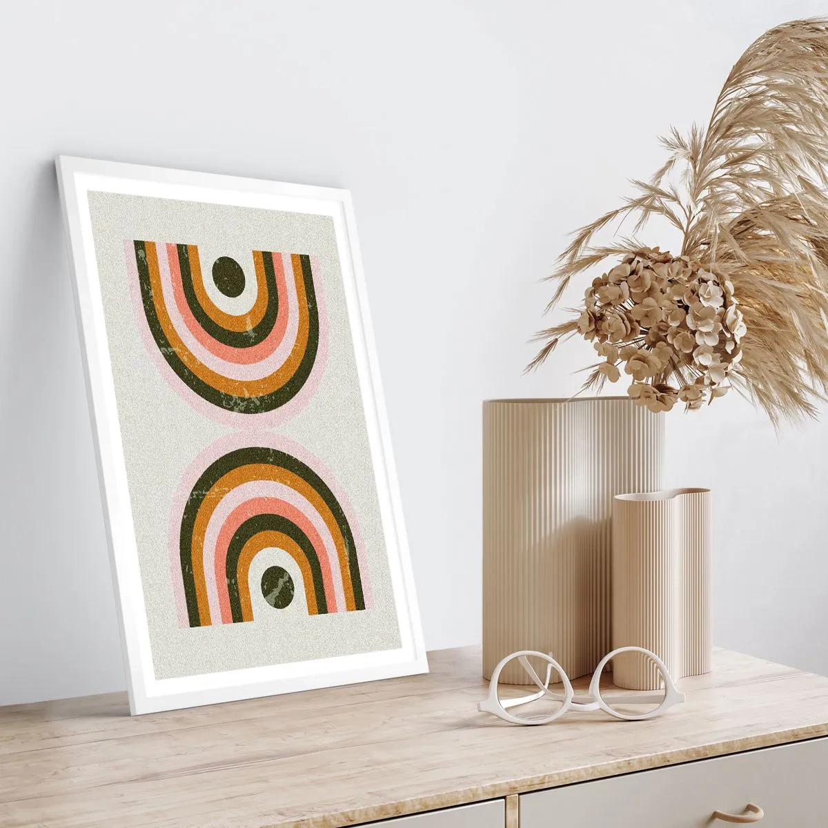 Poszter fekete keretben - Iker absztrakció - 70x100 cm