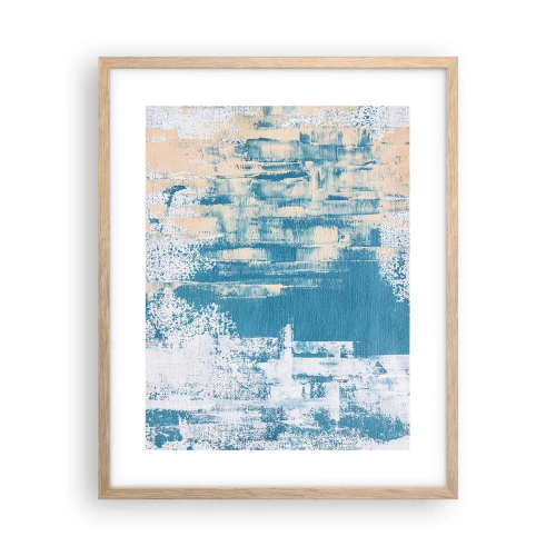 Poszter világos tölgy keretben - Jégcsapon keresztül - 40x50 cm