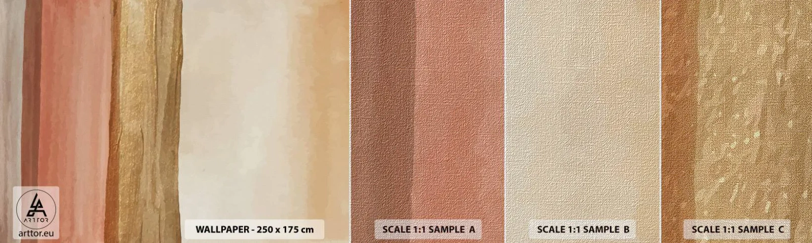 Fotótapéta Minta Premium Canvas - Függőleges kompozíció - Absztrakció, Darab, Modern művészet. - 100x30 cm