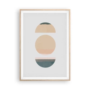 Poszter világos tölgy keretben - Kerékről kerékre - 70x100 cm