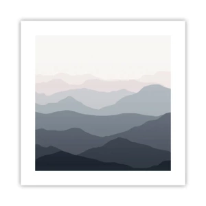 Poszter - A hegyek hullámai - 40x40 cm